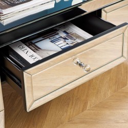 Valencia Two Drawer Coffee Table Open Drawer detail