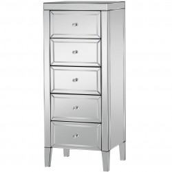 Valencia Five Drawer Narrow Chest Front View