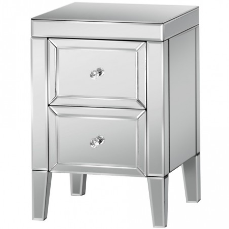 Valencia Two Drawer Bedside Cabinet Front View