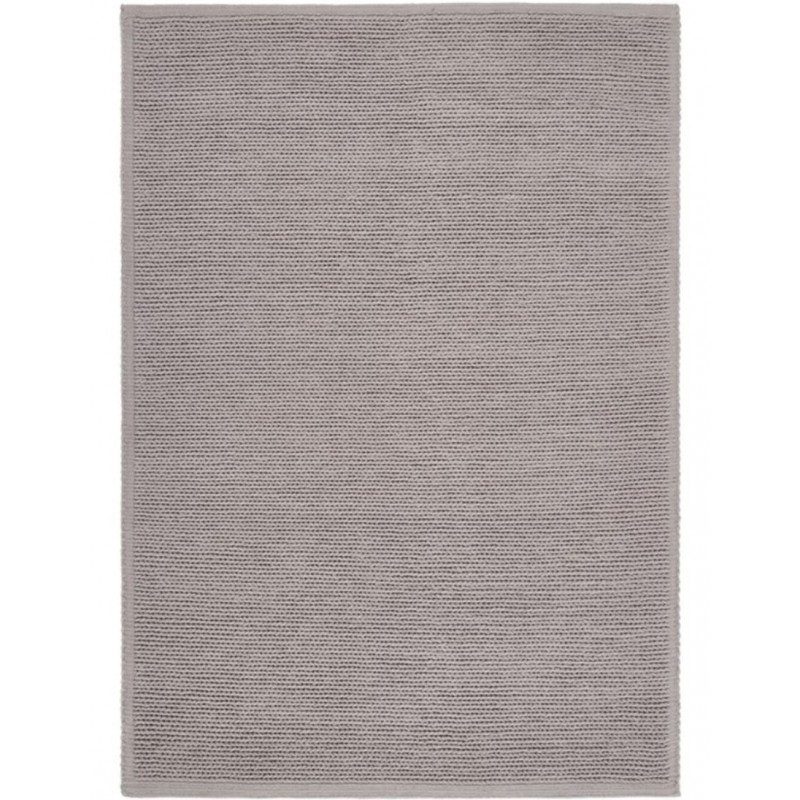 Cable Handwoven Wool Rug - Warm Grey