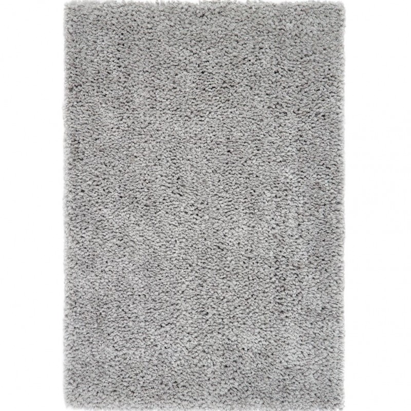 An image of Portland Plain Shaggy Rug - Grey - 60cm x 110cm
