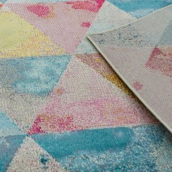 Amelie AM03 Triangles Abstract Rugs  Backing Detail