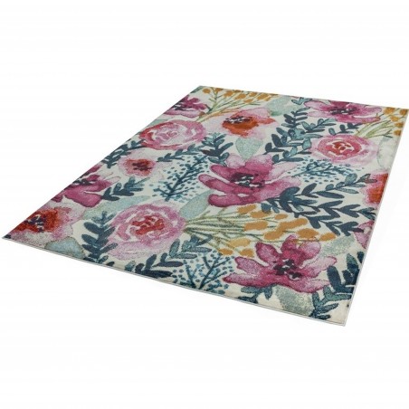 Amelie AM02 Meadow Floral Rug Angled View