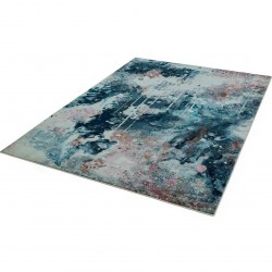 Amelie AM07 Moonlight Abstract Rug Angled View