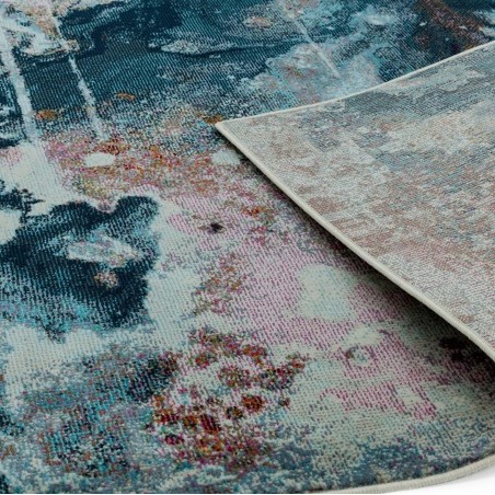 Amelie AM07 Moonlight Abstract Rug Backing Detail