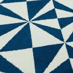 Arlo Mosaic Geometric Rug - Denim Pattern Detail