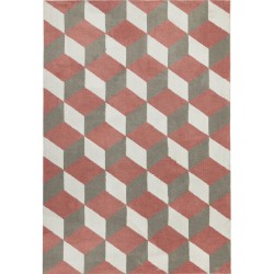 Arlo Block Geometric Rugs - Pink