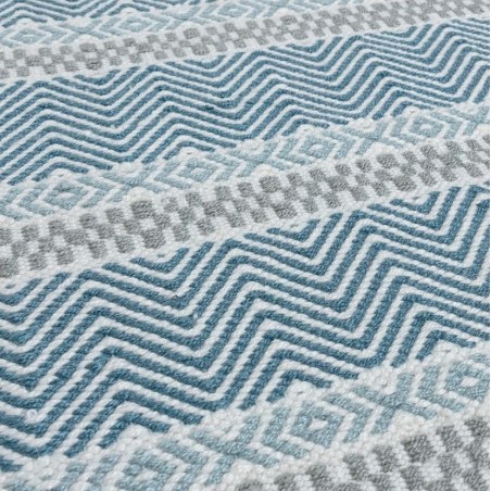 Boardwalk Stripe Outdoor Indoor Rug - Blue Pattern Detail