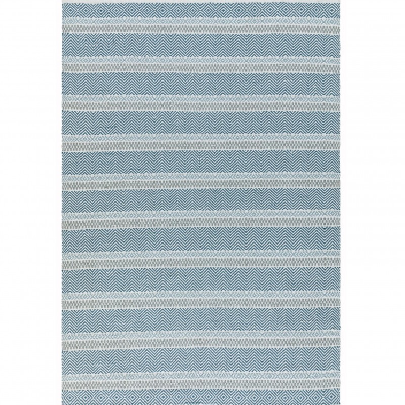 Boardwalk Stripe Outdoor Indoor Rug - Blue