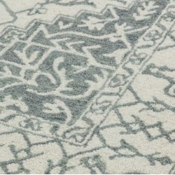 Bronte Fine Loop Wool Rug - Silver/Grey Pattern Detail