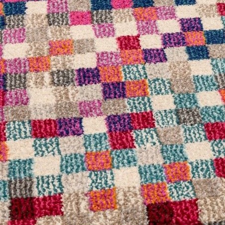 Colores COL12 Modern Chequered Rug Pattern Detail