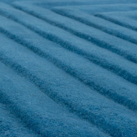Form Blue Wool Rug Pattern Detail