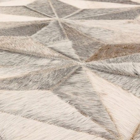 Gaucho Leather Facet Grey Rug Pattern Detail