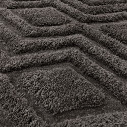 Harrison Charcoal Shaggy Rug Pattern Detail