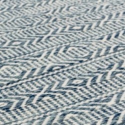 Knox Blue Wool Rug Pattern Detail