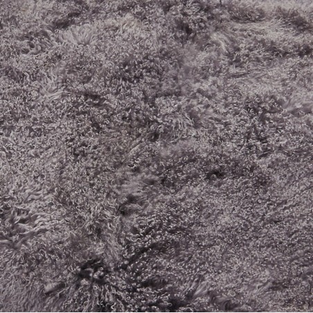 Mantra Grey Plain Wool Rug Pile Detail