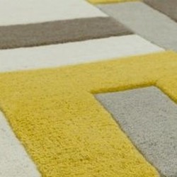 Matrix MAX17 Code Yellow Wool Rug Pattern Detail