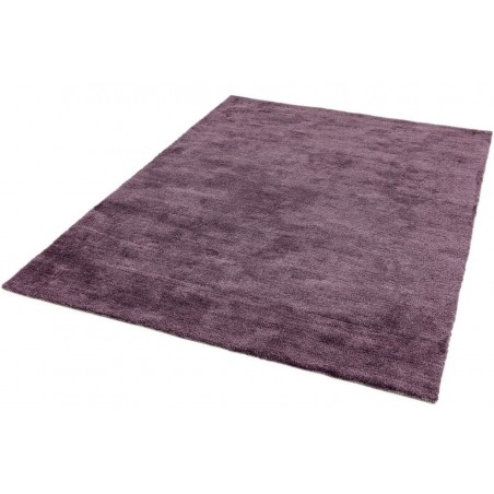 Milo Purple Plain Rug Angled View