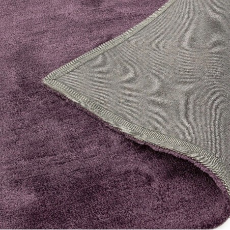 Milo Purple Plain Rug Backing Detail