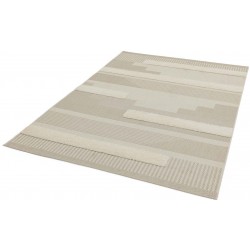 Monty MN06 Natural Geometric Outdoor Rug Angled View