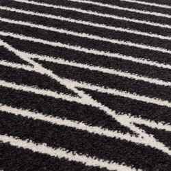 Muse MU10 Black Striped Rug pattern Detail