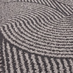 Muse MU01 Charcoal Swirl Flatweave Rug Pattern Detail