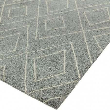 Nomad NM04 Silver Berber Style Rug Edge Detail