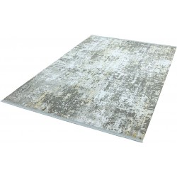 Olympia OL06 Grey Gold Abstract Rug Angled View