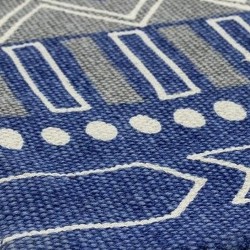 Onix ON17 Tribal Blue Rug Pattern Detail