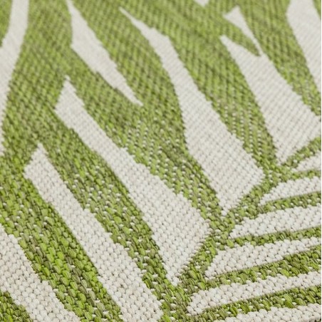 Patio PAT15 Green Palm Outdoor/Indoor Rug Pattern Detail