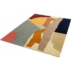 Reef RF14 Abstract Multi Wool Rug Angled View