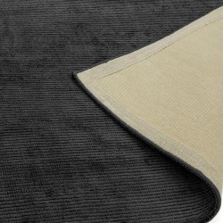 Reko Charcoal Plain Rug Backing Detail