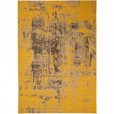 Revive REV 11 Yellow Abstract Distressed Rug