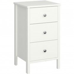 Tromso Three Drawer Bedside Cabinet - Off-White