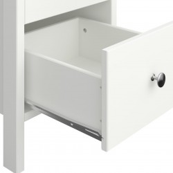 Tromso Three Drawer Bedside Cabinet - Off-White Drawer Detail