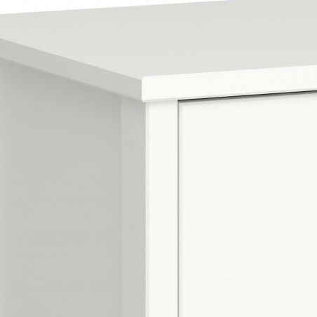Tromso Three Drawer Bedside Cabinet - Off White Edge Detail