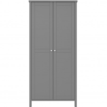 Tromso Two Door Wardrobe - Grey Front View