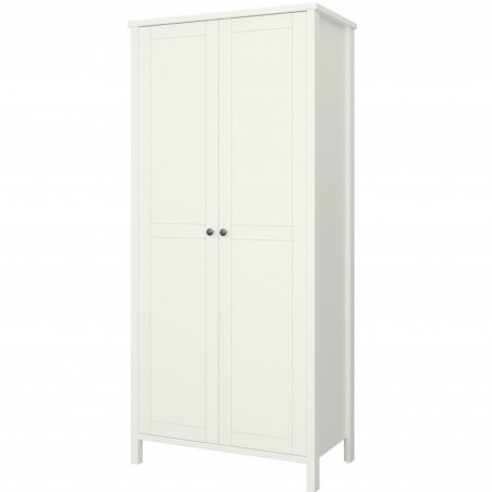 Tromso Two Door Wardrobe - Off White Angled View