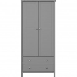 Tromso Two Door Two Drawer Wardrobe - Grey Front View