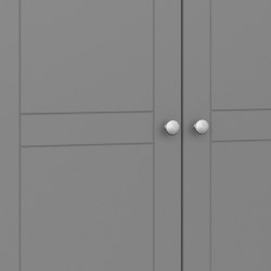 Tromso Three Door Wardrobe - Grey Handle Detail