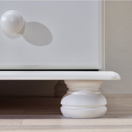 Richmond Dressing Table - Off White foot Detail