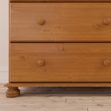Richmond Extra Wide Chest of Drawers - Pine Front Detail