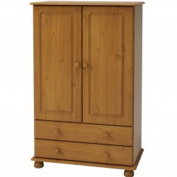 Richmond Two Dr Combi Wardrobe - Pine Angled View