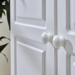 Richmond Two Door Wardrobe - Off White Handle Detail