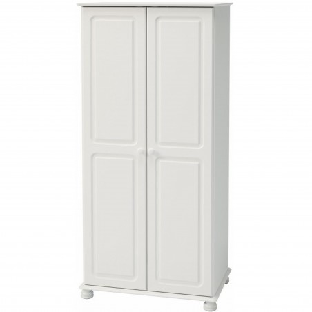 Richmond Two Door Wardrobe - Off White Angled View
