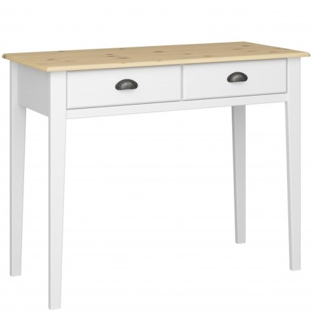 Nola Two Drawer Console Table - White/Pine
