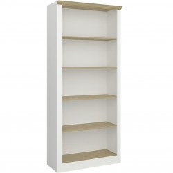 Nola Four Shelf Bookcase - White/Pine
