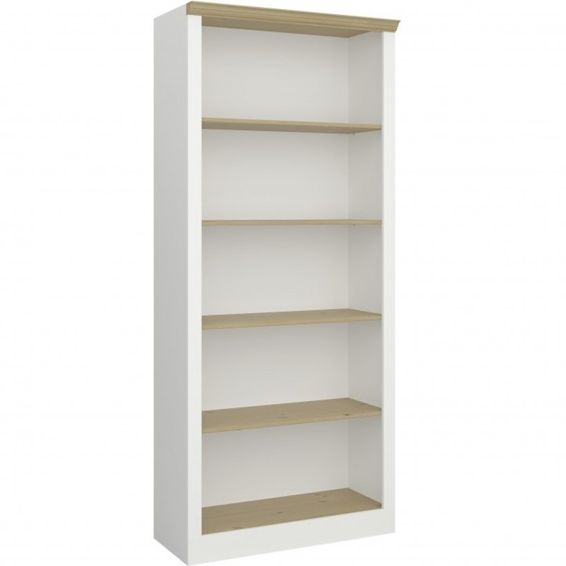 Nola Four Shelf Bookcase - White/Pine