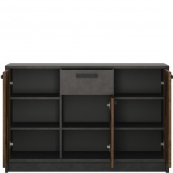 Brooklyn Cabinet with Three Doors and One Drawer Open