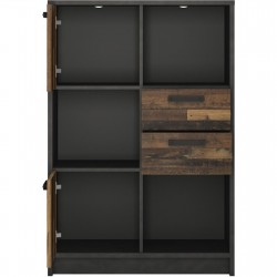 Brooklyn Two Doors and Two Drawers Low Bookcase front View